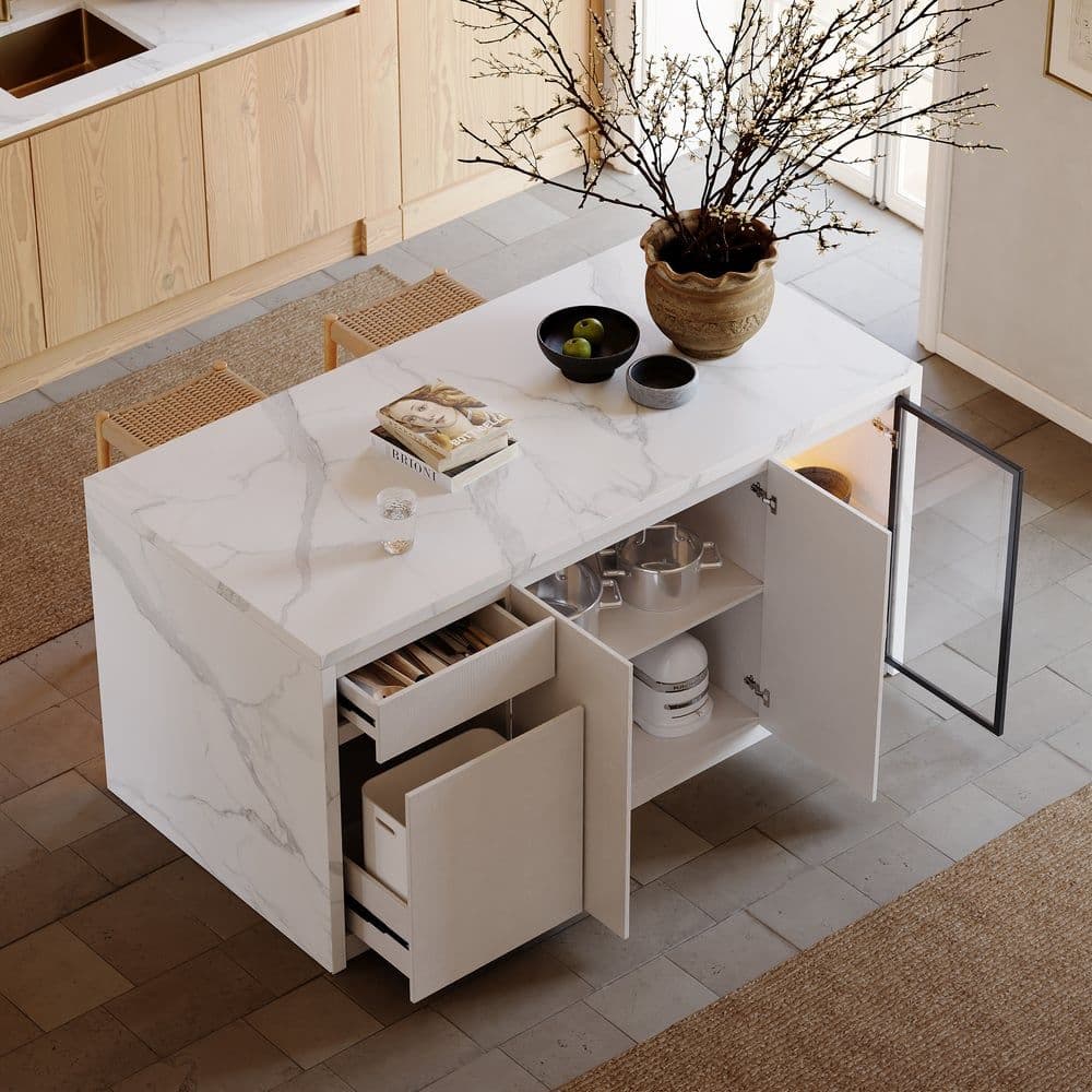 Modern kitchen remodel with custom cabinets, large island, luxury finishes, and functional design layout