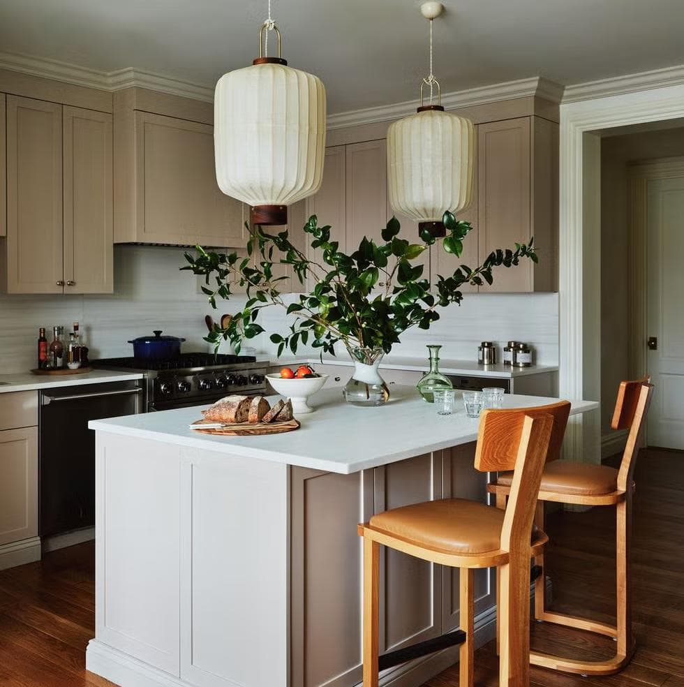 Modern kitchen remodel with custom cabinets, quartz countertops, kitchen island, and functional layout design